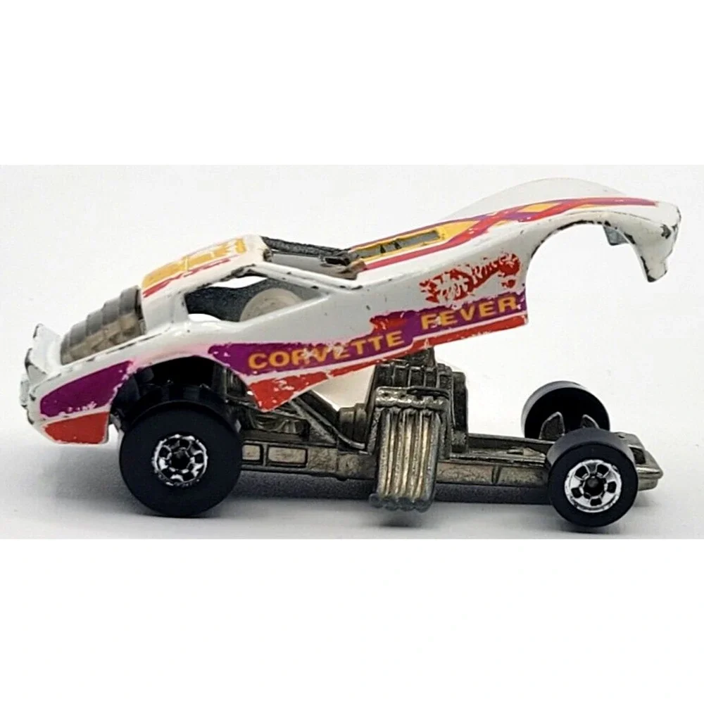 VINTAGE 1977 MATTEL HOT WHEELES CORVETTE FEVER FUNNY CAR‎ WHITE